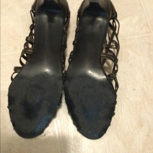 Arlette Strappy bronze-brown heels. Size 9 1/2. - Picture 6 of 7